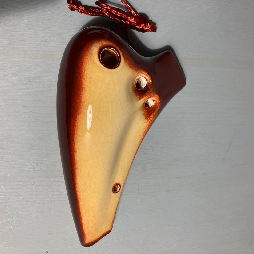 【新品未使用】TNGオカリナ ダブル アルト C管 ブラウンオレンジ