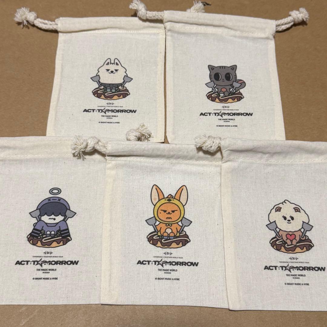 TXT 巾着　5種　大阪　会場　ACT : TOMORROW