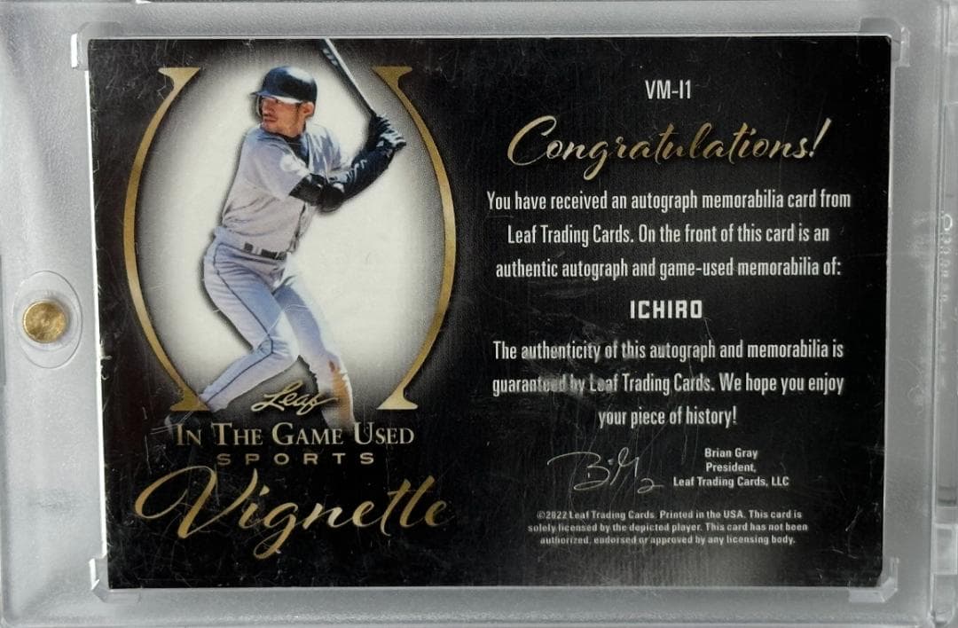 MLB☆イチロー 22 LEAF ITG 4枚限定直筆サインジャージカード