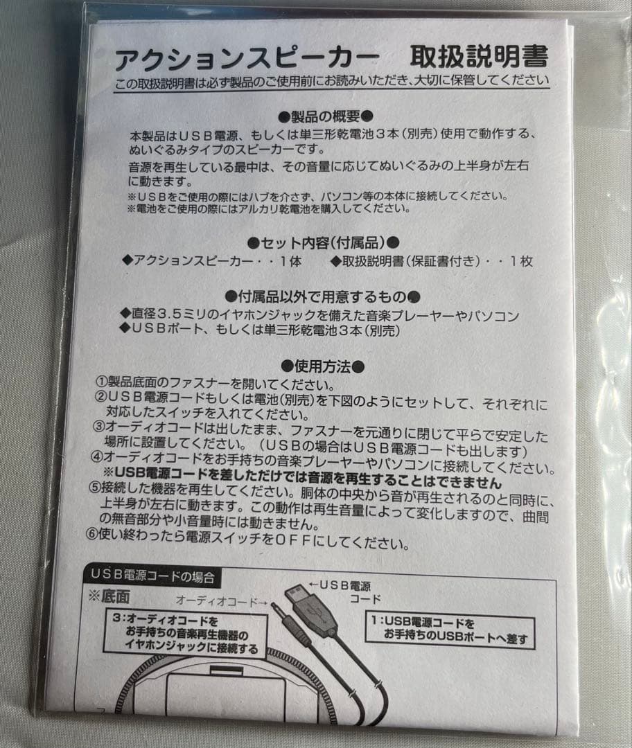 ヒステリックグラマー　アクションスピーカー　ベア　ブルー