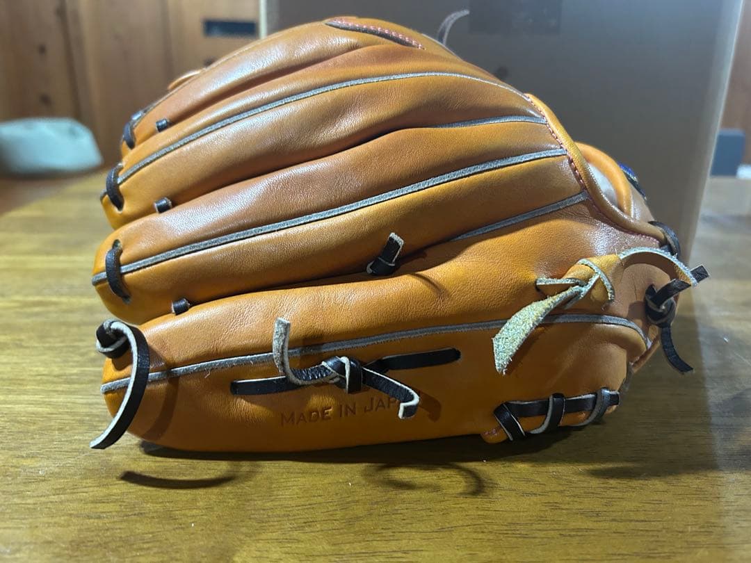 オレンジレザーグローブ 日本製