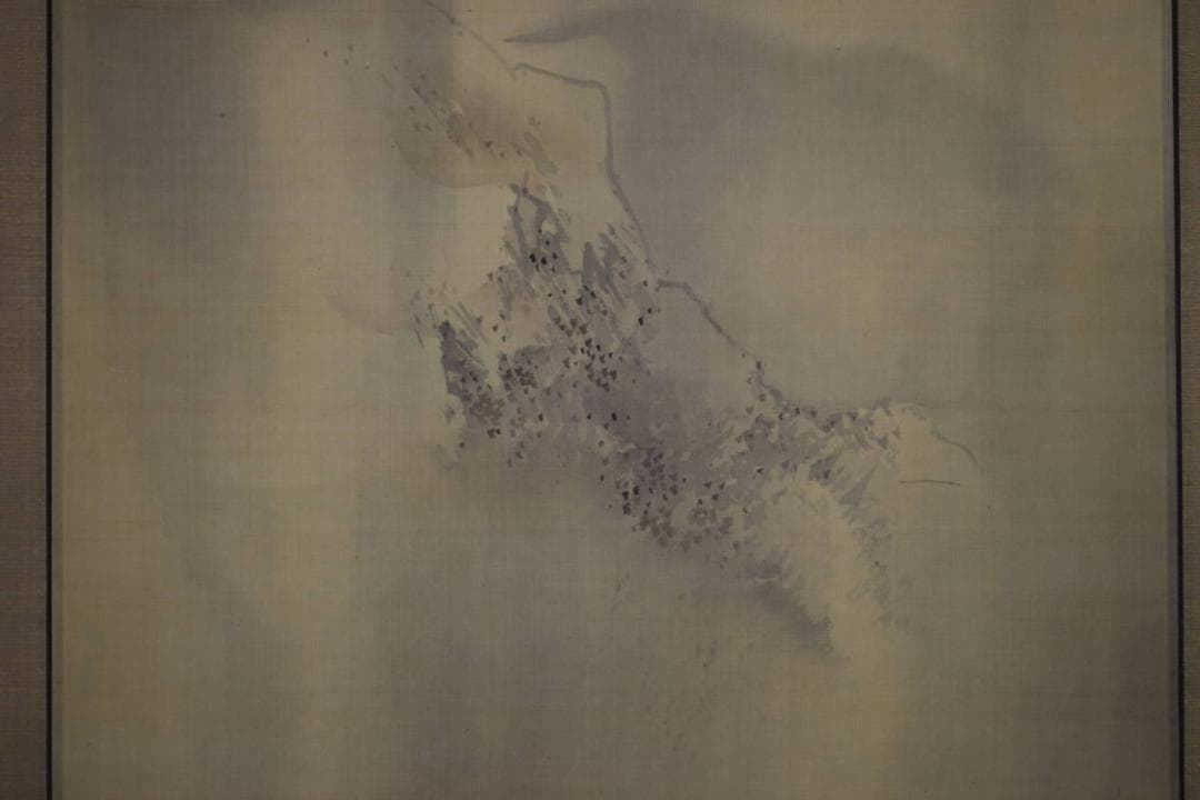 真作/岡本豊彦/山水人物図/布袋屋掛軸HH-855