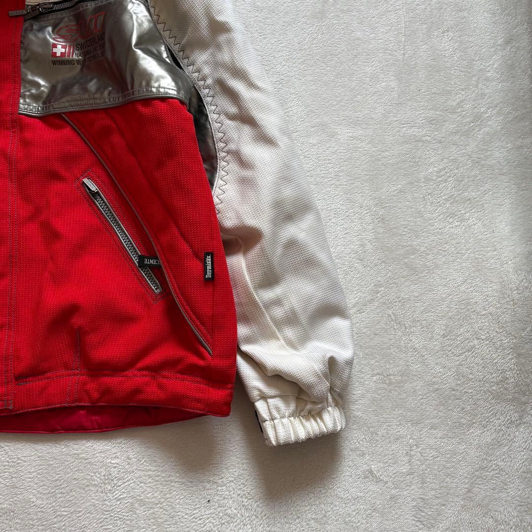 DESCENTE デサント スキーウェア 上下セット M スイス代表モデル 赤白