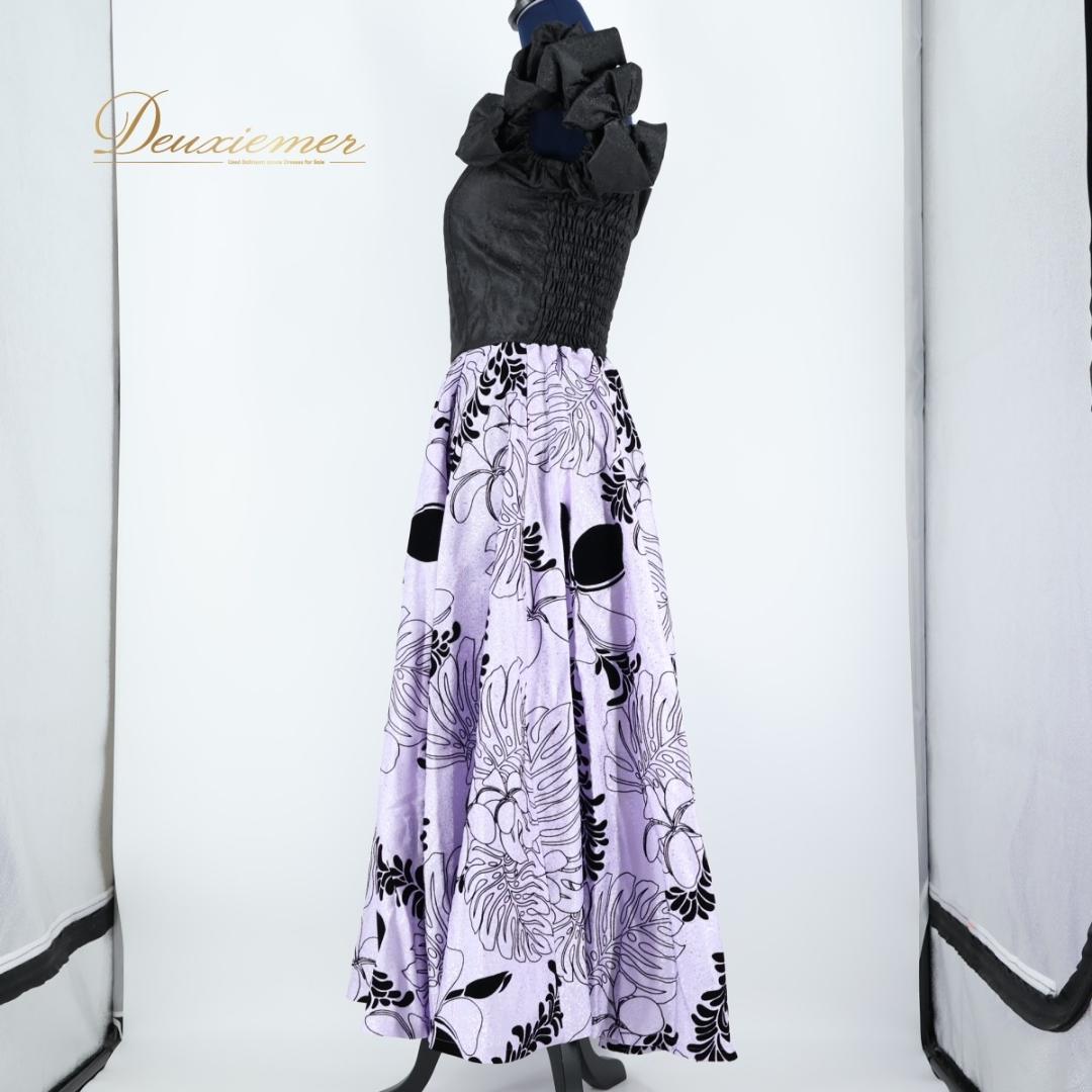 【フラダンス衣装】ブラック ALOHA STANDARDS ワンピース ドレス