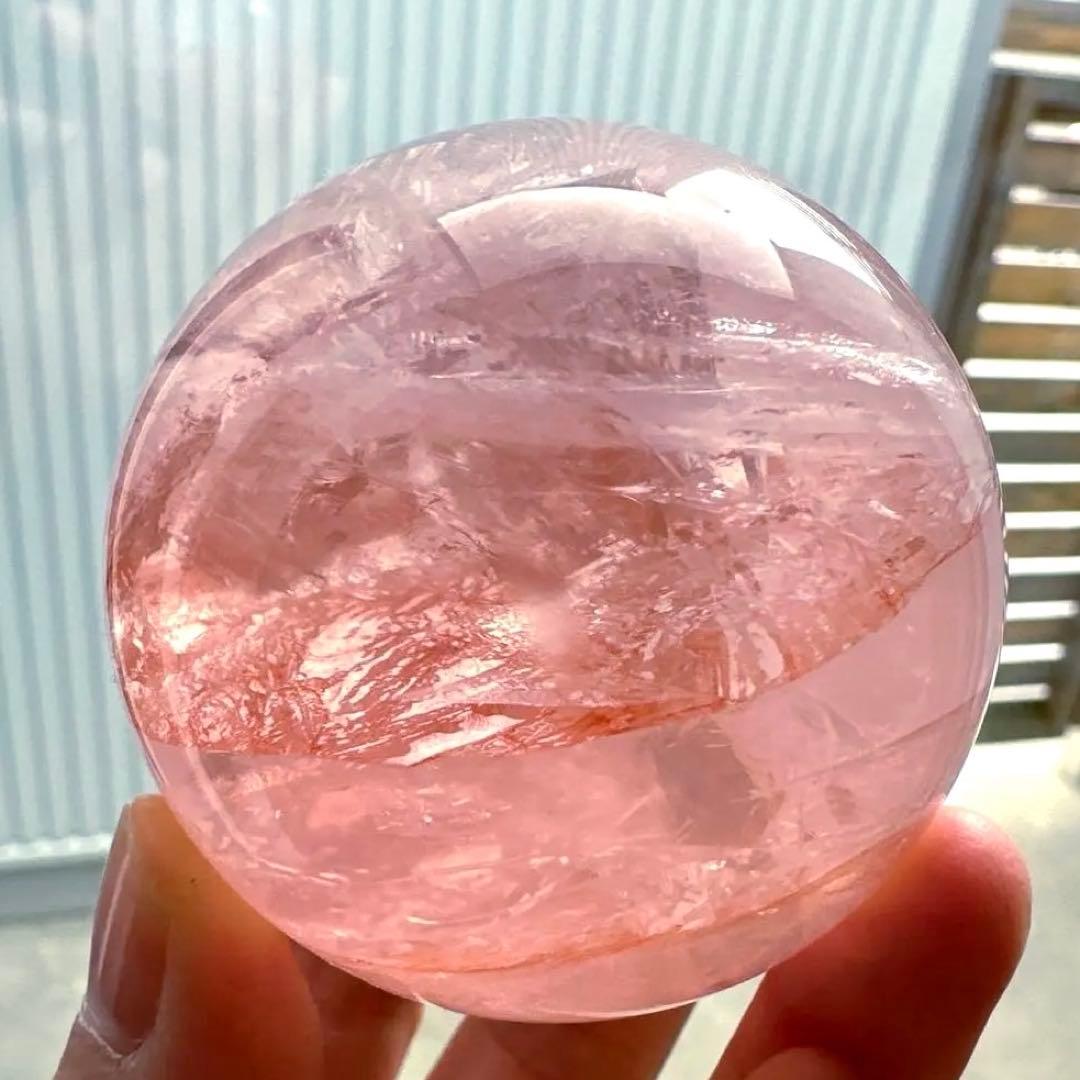 ファイアークォーツ　ジェミー ローズクォーツ　大玉　スターフラッシュ　5.6