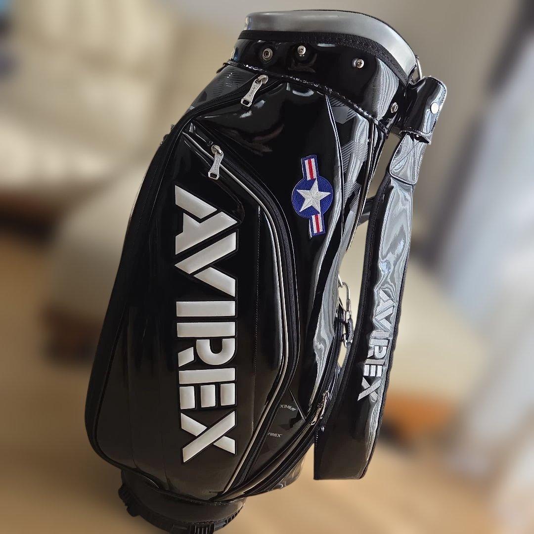 【完売品】アヴィレックス キャディバッグ ブラック ヘッドカバー セット