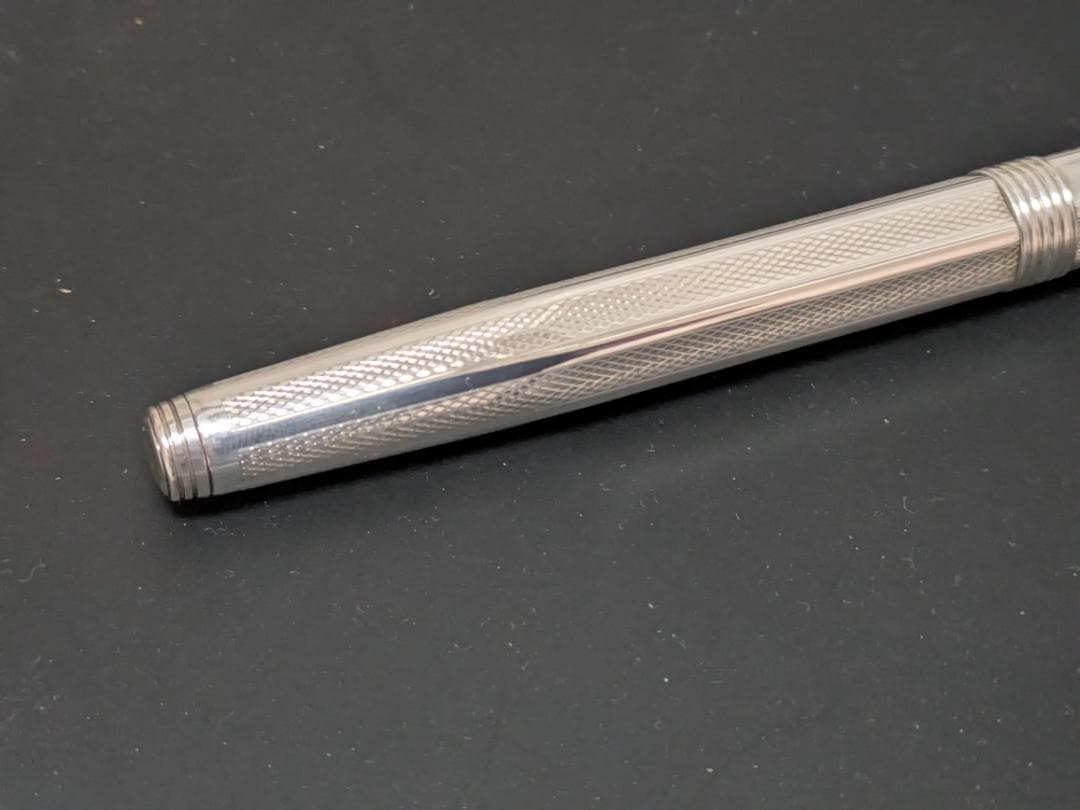 クレオ スクリベント リネア アルト スターリングシルバー 万年筆 F 18k