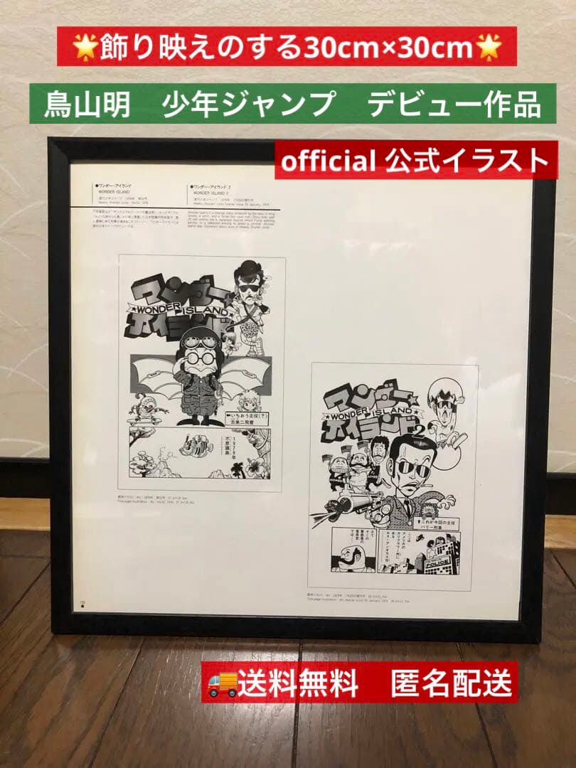 鳥山明　少年ジャンプ　デビュー作品　ワンダー・アイランド　イラスト　30cm