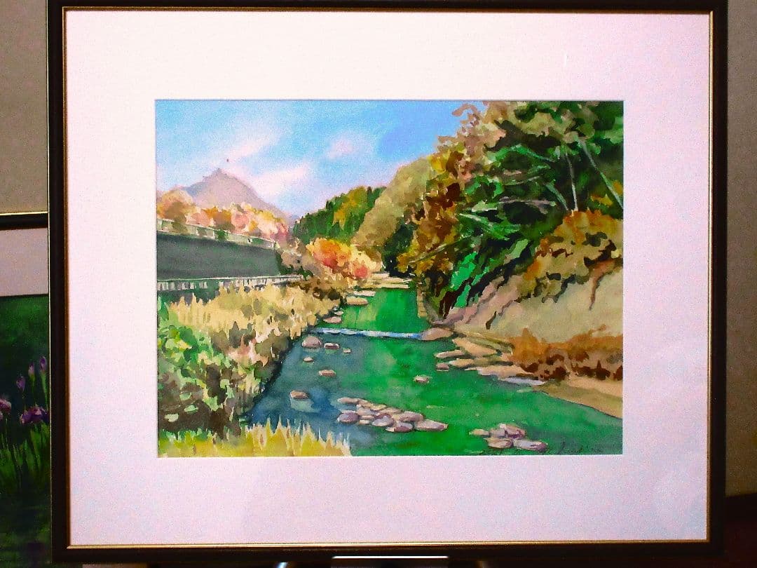 水彩画 秋の景色