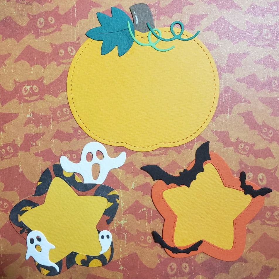 ハロウィン① コメントカード メッセージカード クラフトパンチ ダイカット