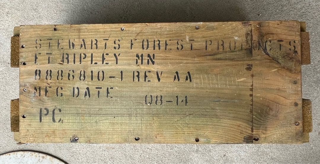 米軍海兵隊木製弾薬箱希少品