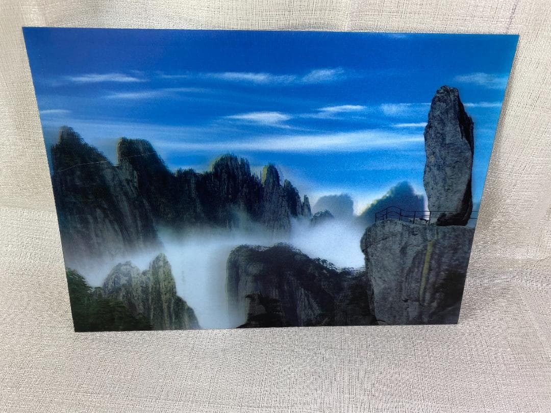 立体アート３点　額縁１点　虎 山の風景 桜風景　cc746