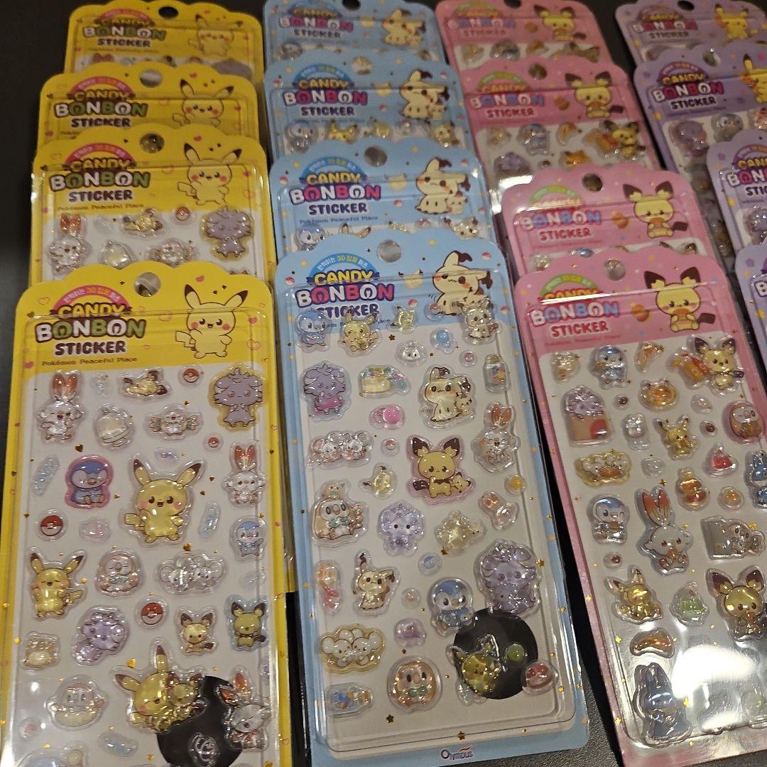 16枚 ポケモン　ボンボン　シール　韓国限定　正規品　韓国