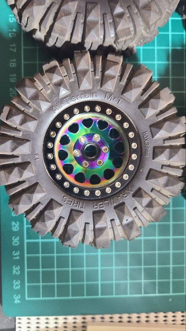 クローラーラジコン用　アルミホイール、タイヤ110㎜