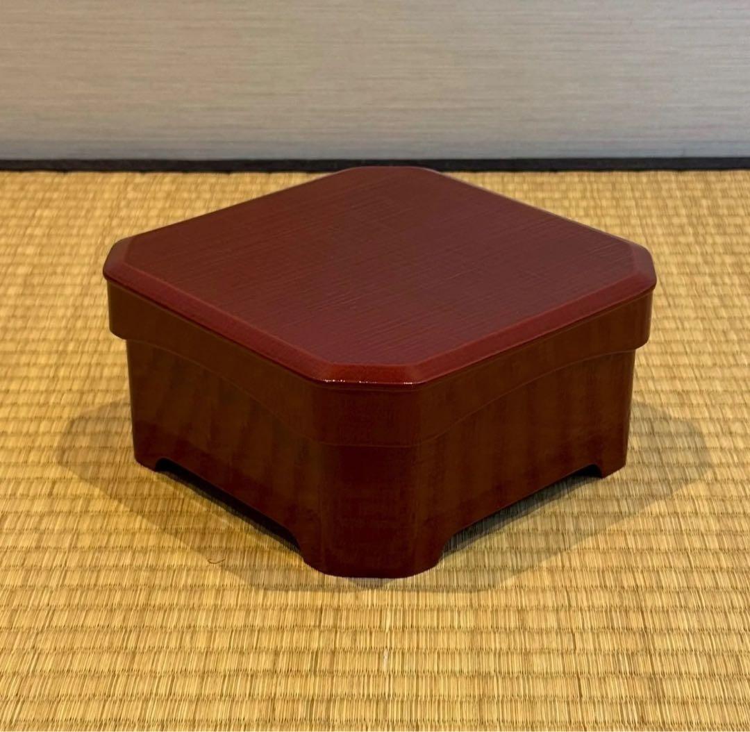 塗師 堅地屋清兵衛 作 冷泉好朱絵 縁高5重 2組 計10点 茶懐石道具 弁当箱