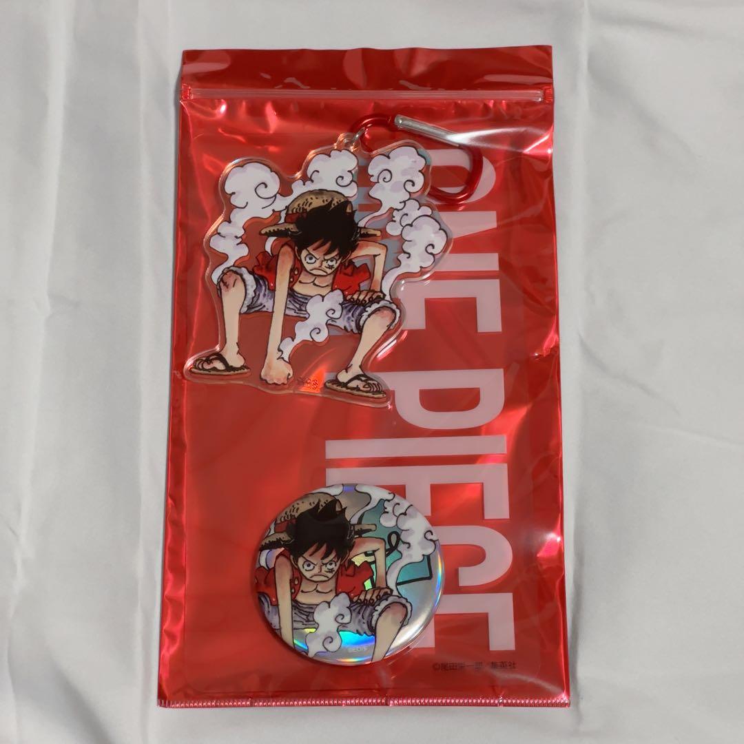 ワンピース 応募者全員サービス オーロラアクキー＆メタリック缶バッジ5種セット