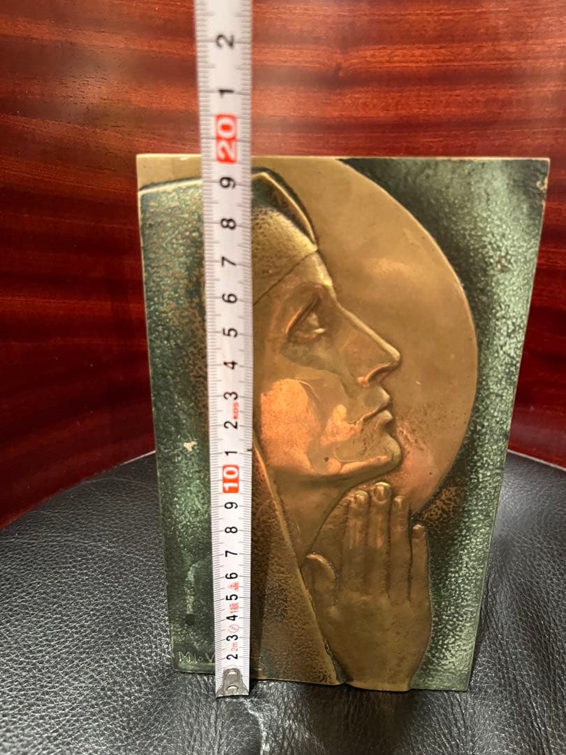 フランスアンティーク　ブロンズ　マリア像