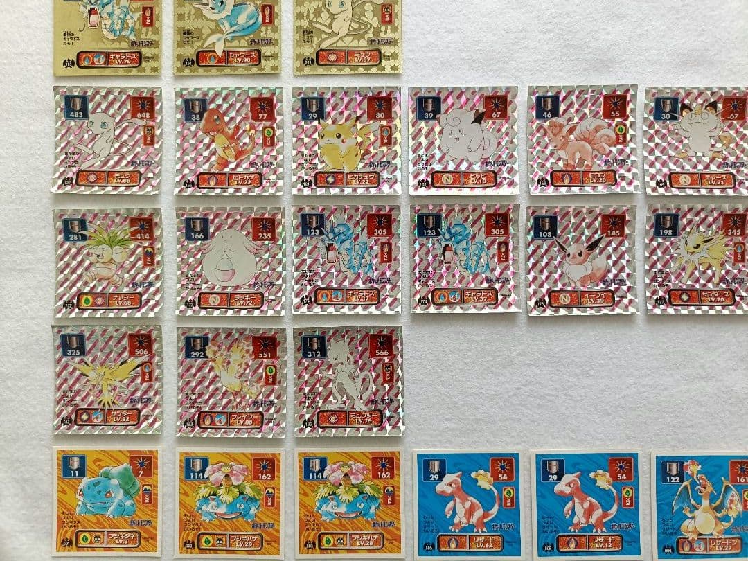 【アマダ】 初代 ポケモン最強シール列伝 71枚セット ミュウ