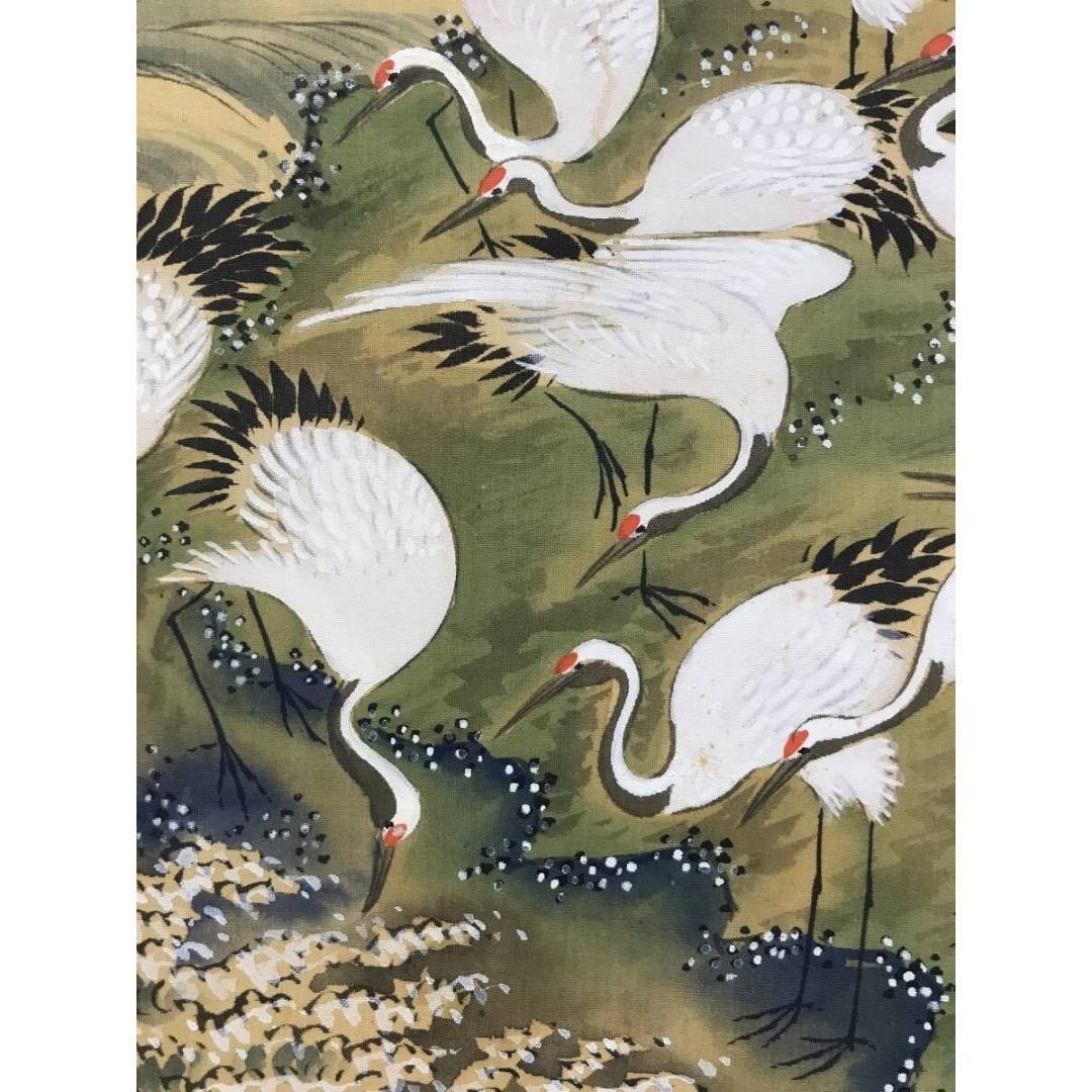 真作/土佐光貞/群鶴図/ツル図/掛軸☆宝船☆AK-310