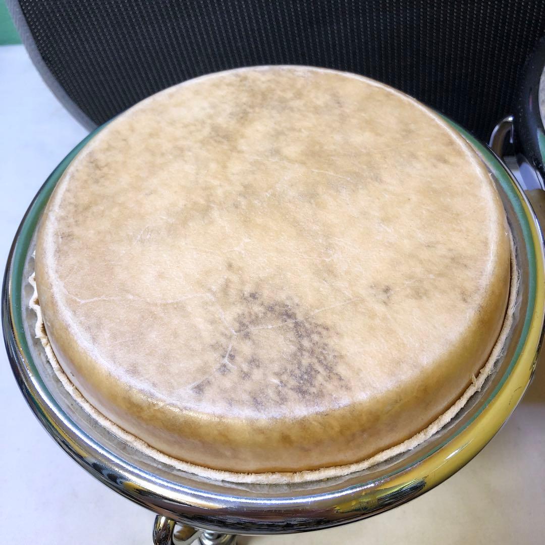 か77● 【中古】REMO / CROWN BONGO ケース付き(pearl)