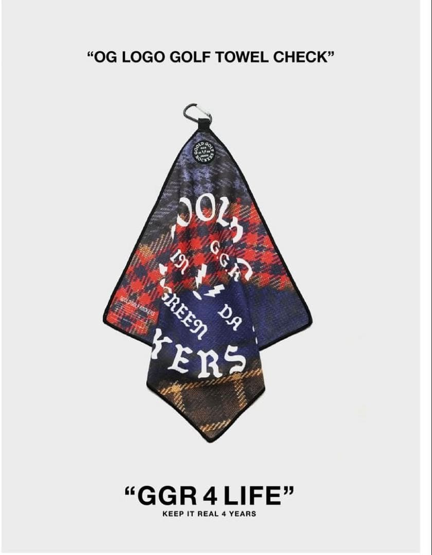 ラウンド用品・アクセサリー GOOLDGOLFROCKERS OG LOGO GOLFTOWEL CHECK
