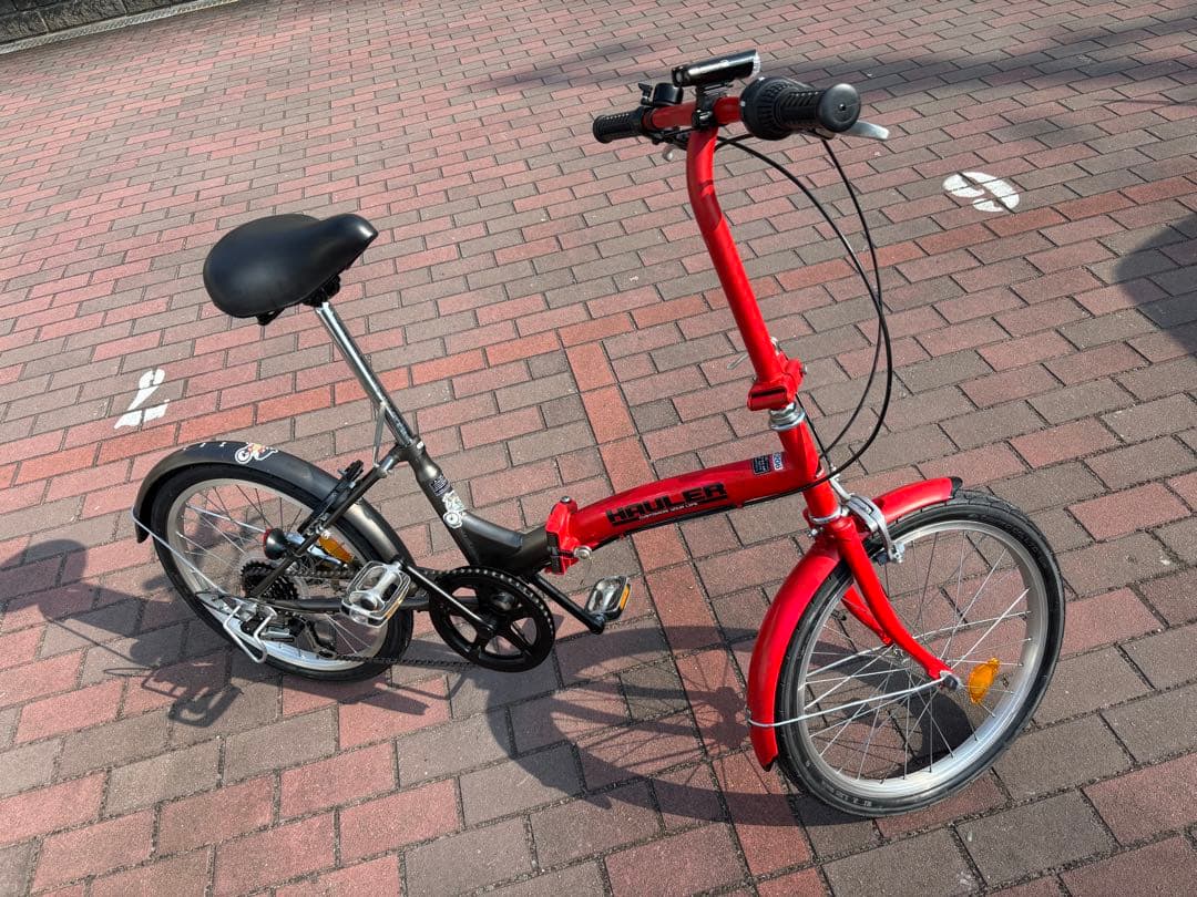 新品タイヤに6段変速機付・折り畳みミニベロ(20㌅)お引取りでも、配達も可能]