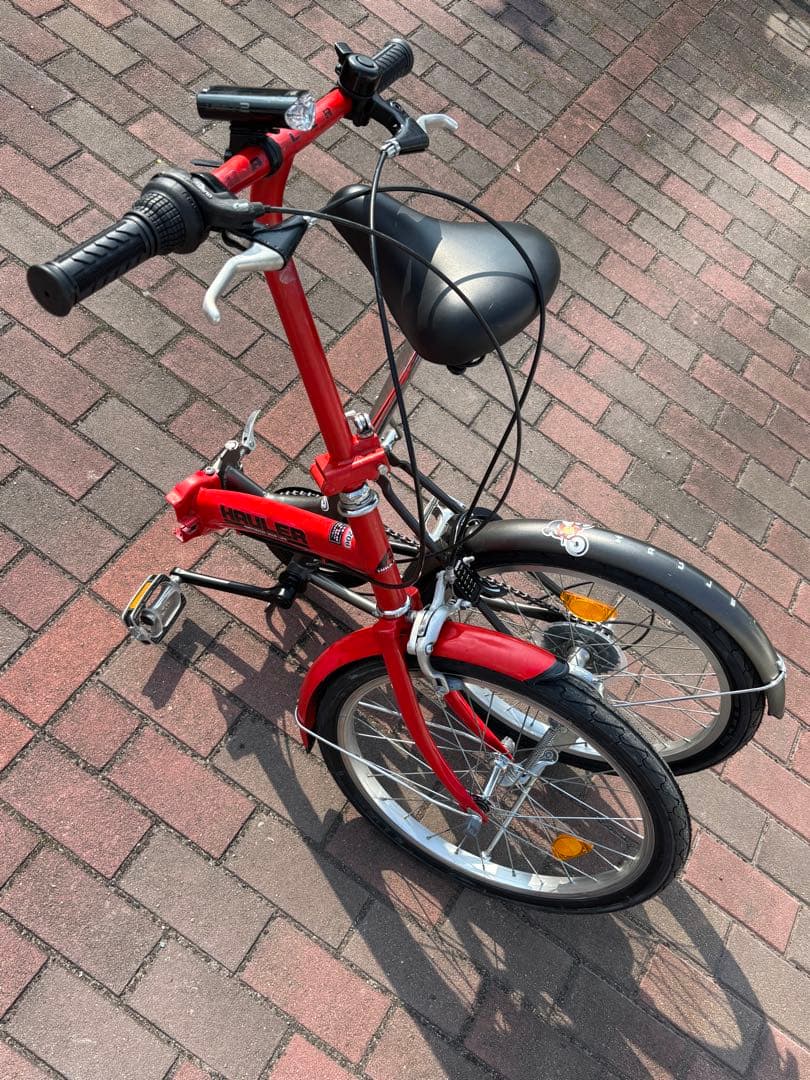 新品タイヤに6段変速機付・折り畳みミニベロ(20㌅)お引取りでも、配達も可能]