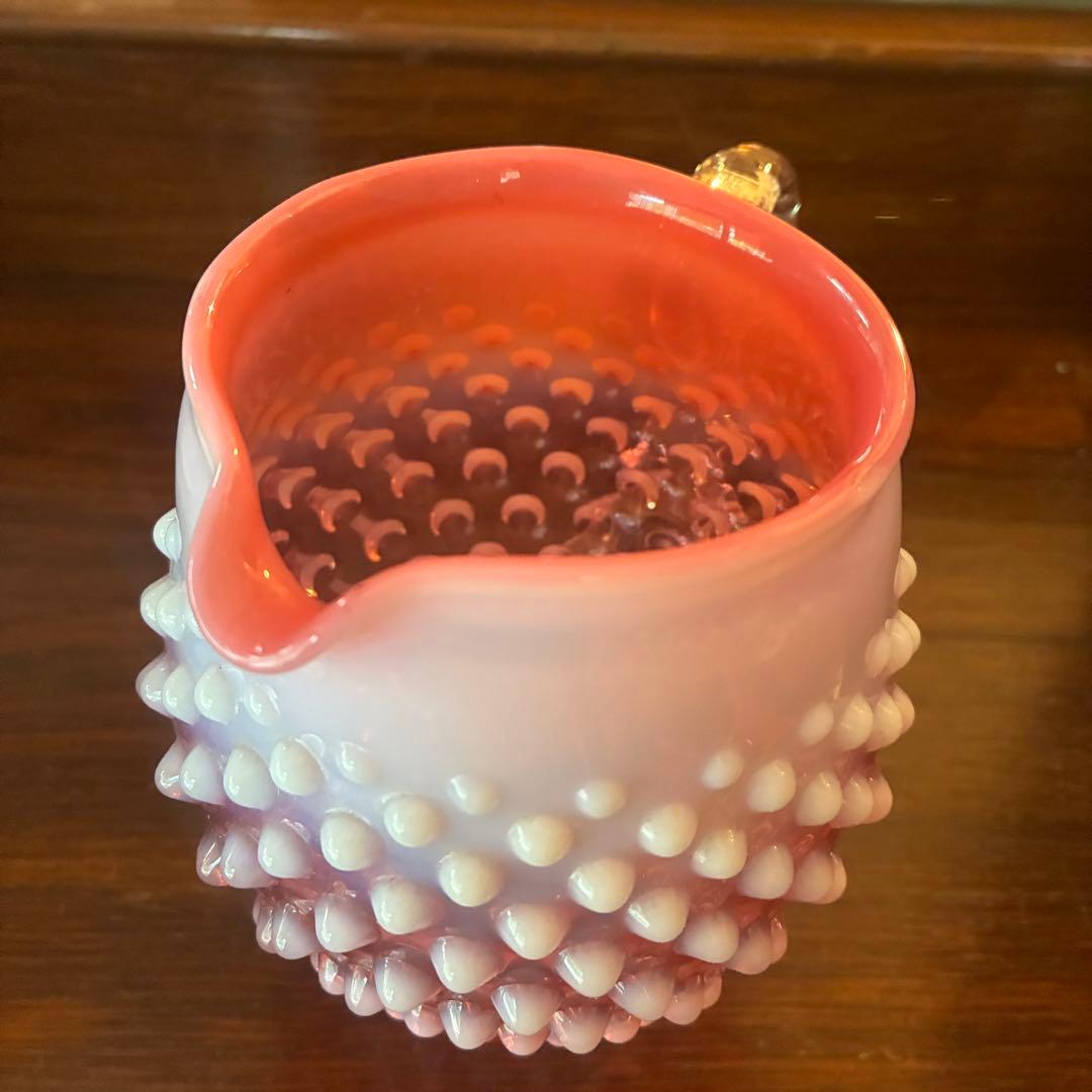 希少品！50's〜オールドフェントンFentonクランベリーオパールセント水差し