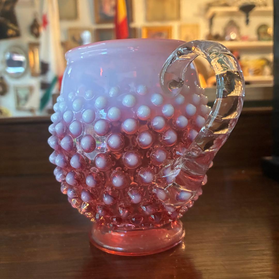 希少品！50's〜オールドフェントンFentonクランベリーオパールセント水差し