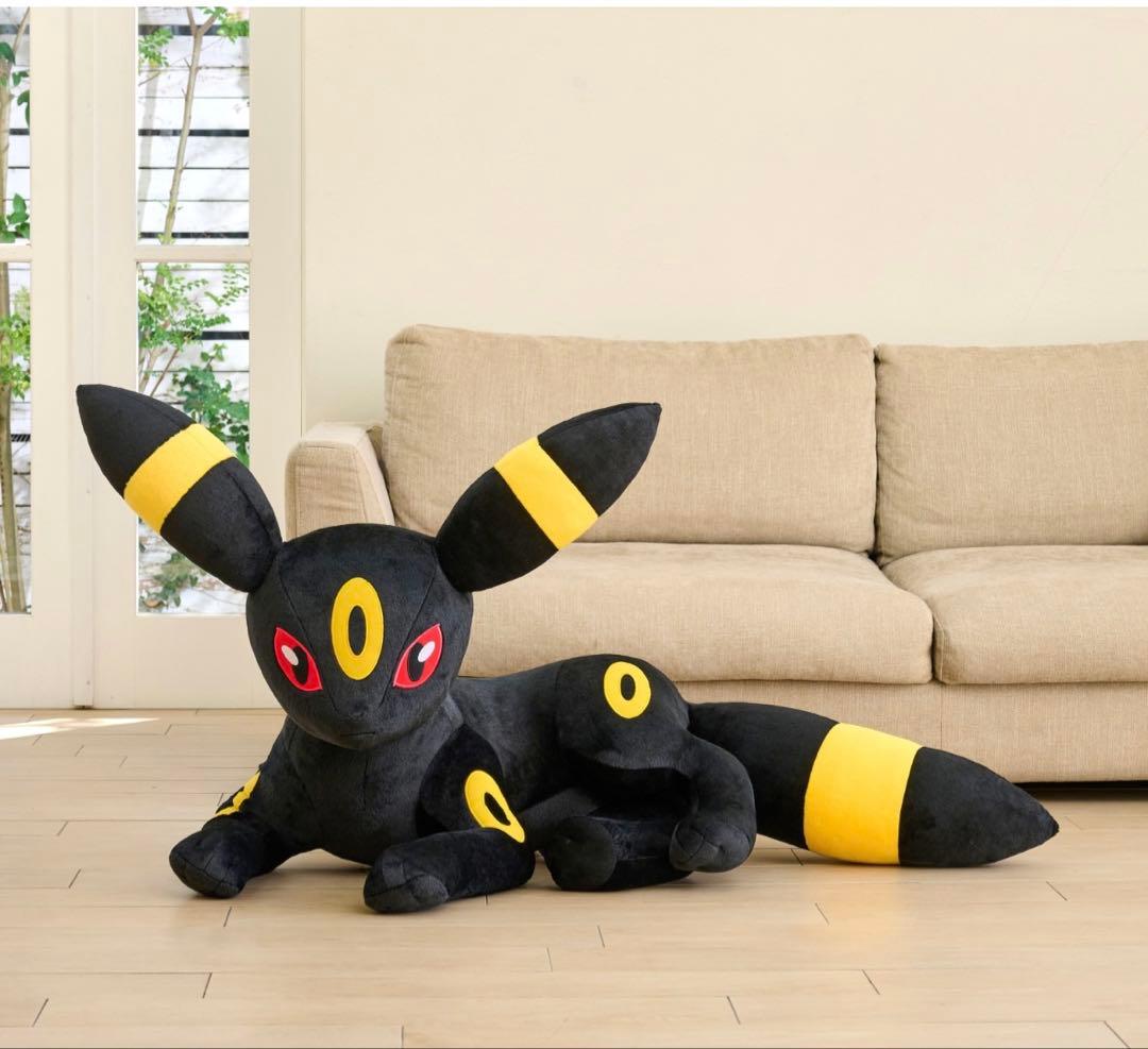 ポケモンセンター　ぬいぐるみ 等身大　ブラッキー 寝そべり　ポケットモンスター