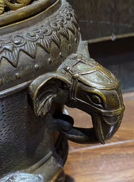 銅器 仏教 香炉 法器 古美術 コレクション品 銅製 工芸品 彫刻装飾品置物