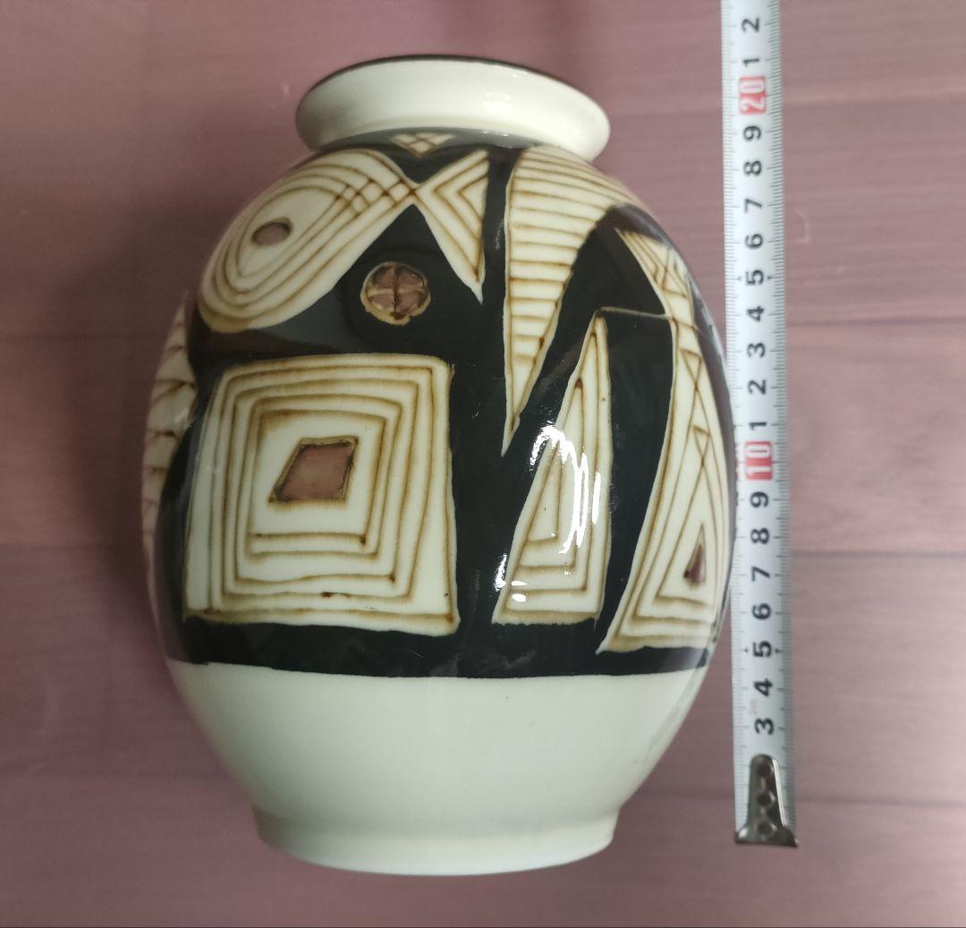 有田焼 小野琥山　抽象模様の陶器花瓶