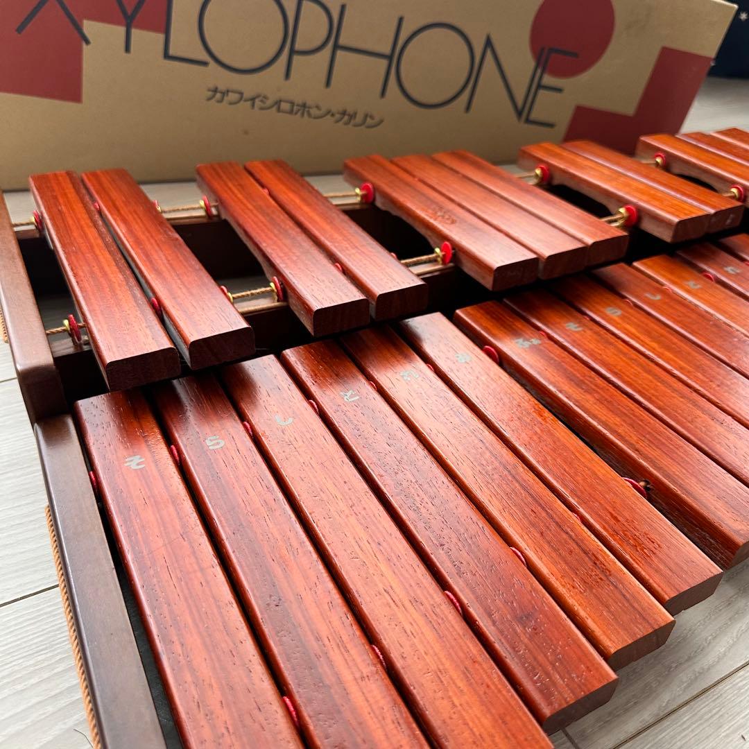 【美品】KAWAI シロホン カリン 卓上木琴 30音