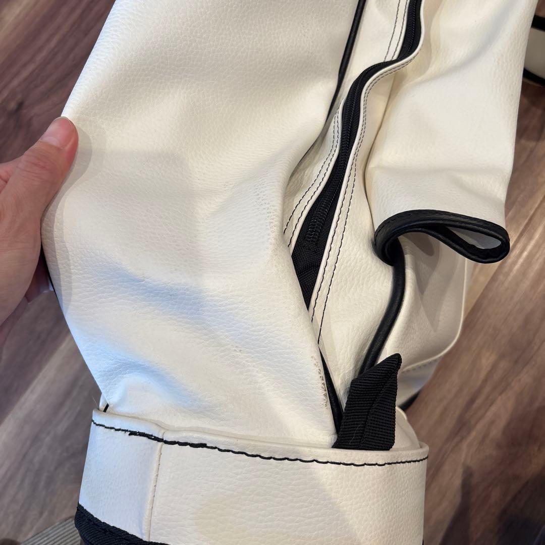 マルボン×ジョーンズ キャディバッグ ホワイト ゴルフ トラ 刺繍