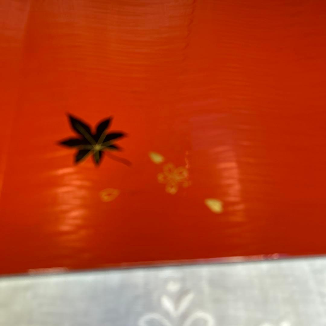 輪島塗　うるし工芸米永　漆器　吹上春秋点心盆　紅葉桜文