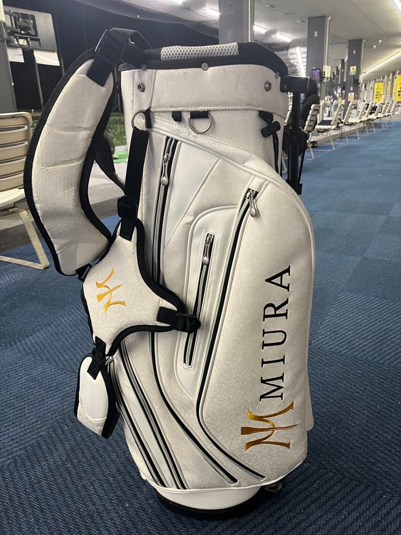 MIURA ホワイト ゴルフバッグ