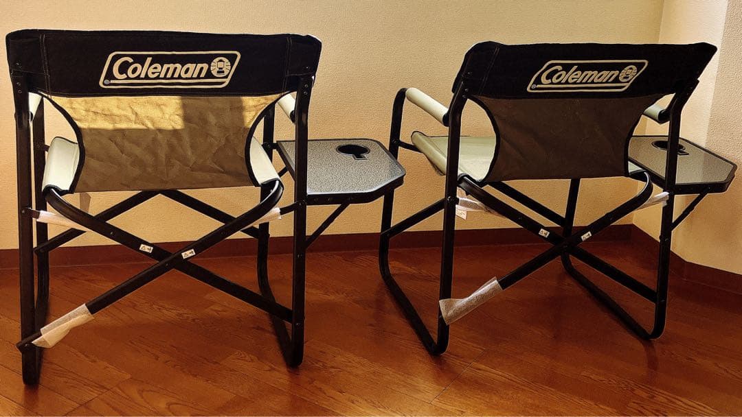 【訳あり・未使用品】Coleman コールマン サイドテーブル付き デッキチェア