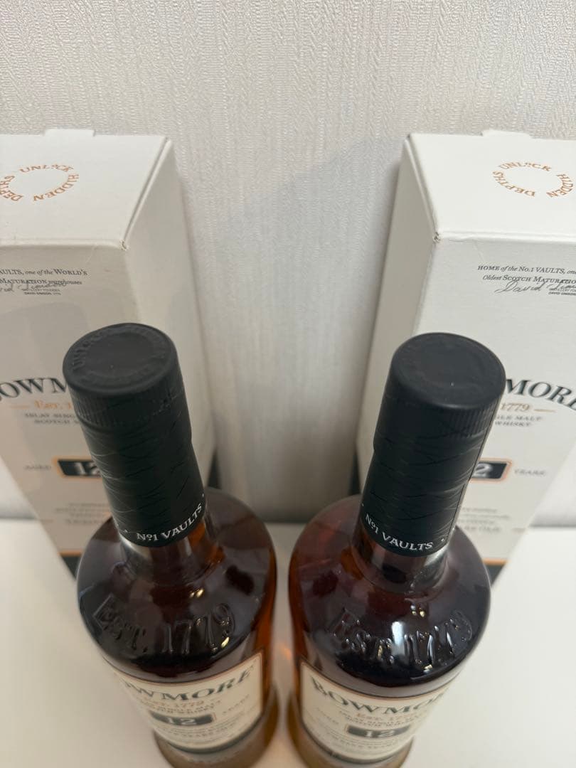 ボウモア12年 ウイスキー 700ml 2本セット 箱付き
