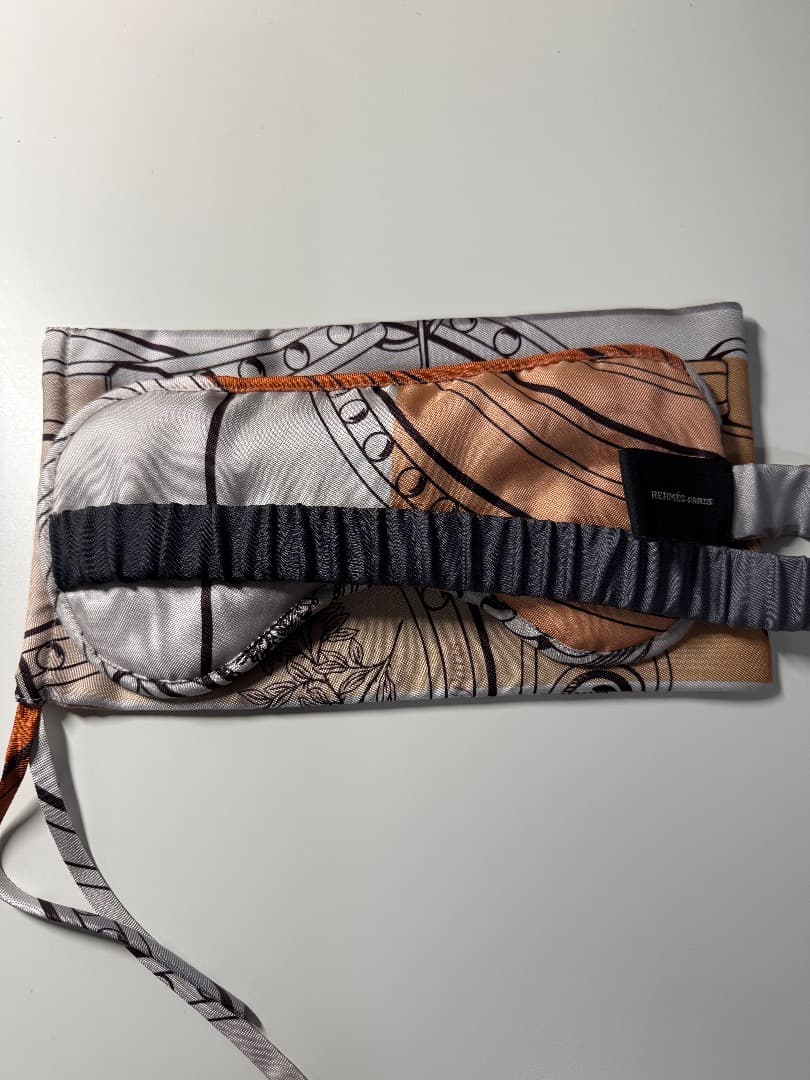 新品・未使用・希少【HERMES エルメス高級シルク製アイマスク＆専用ポーチ】