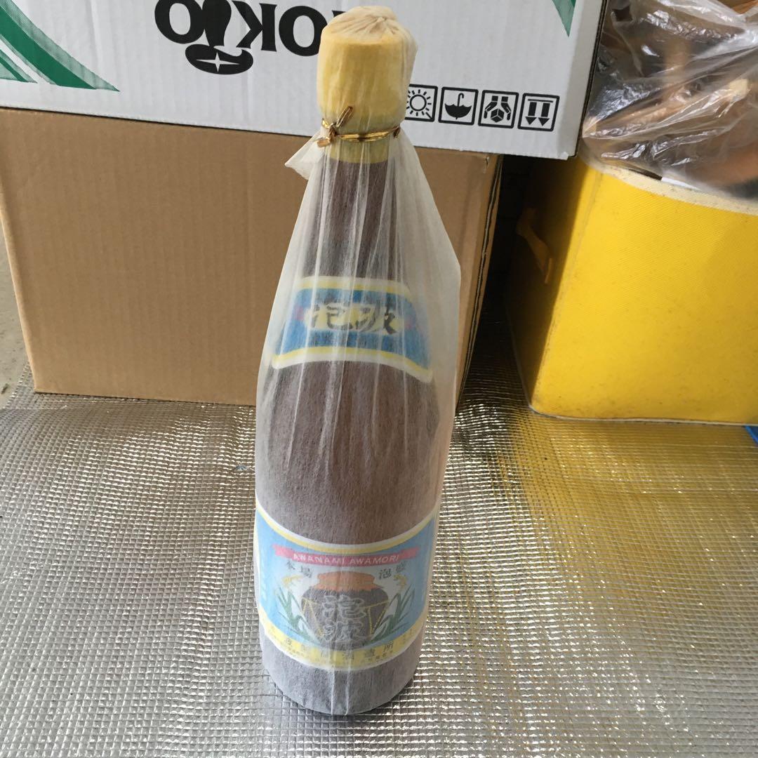 泡盛 青色ラベル 円筒形ボトル