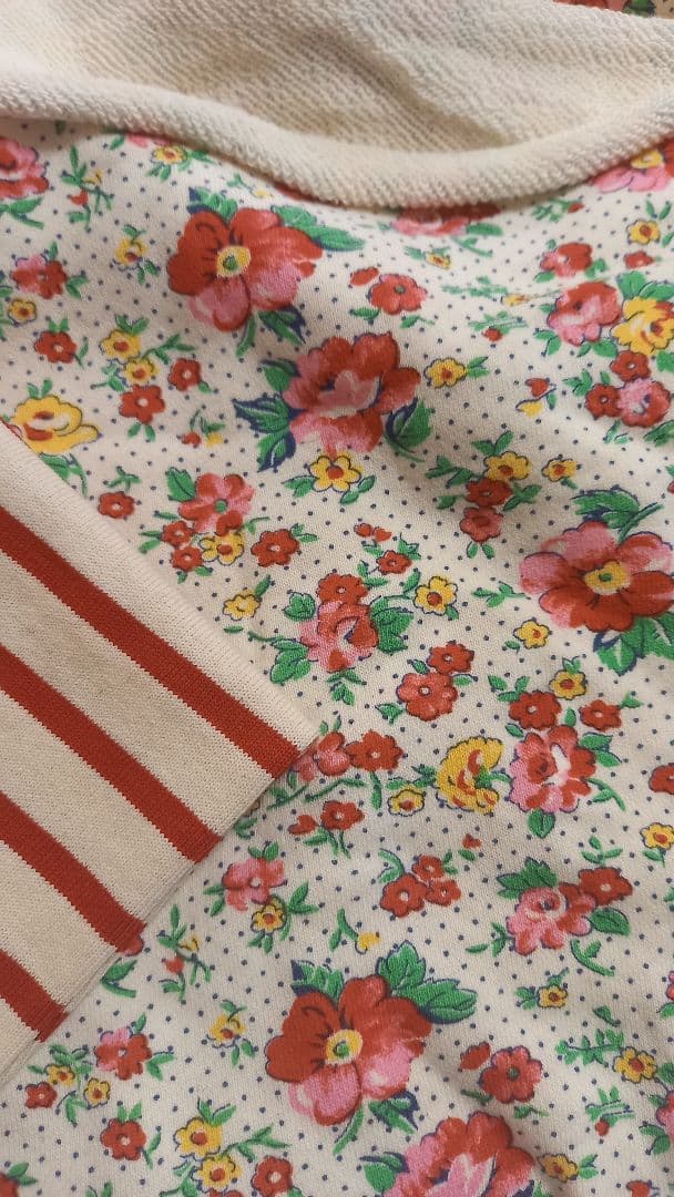 赤い花の犬の服