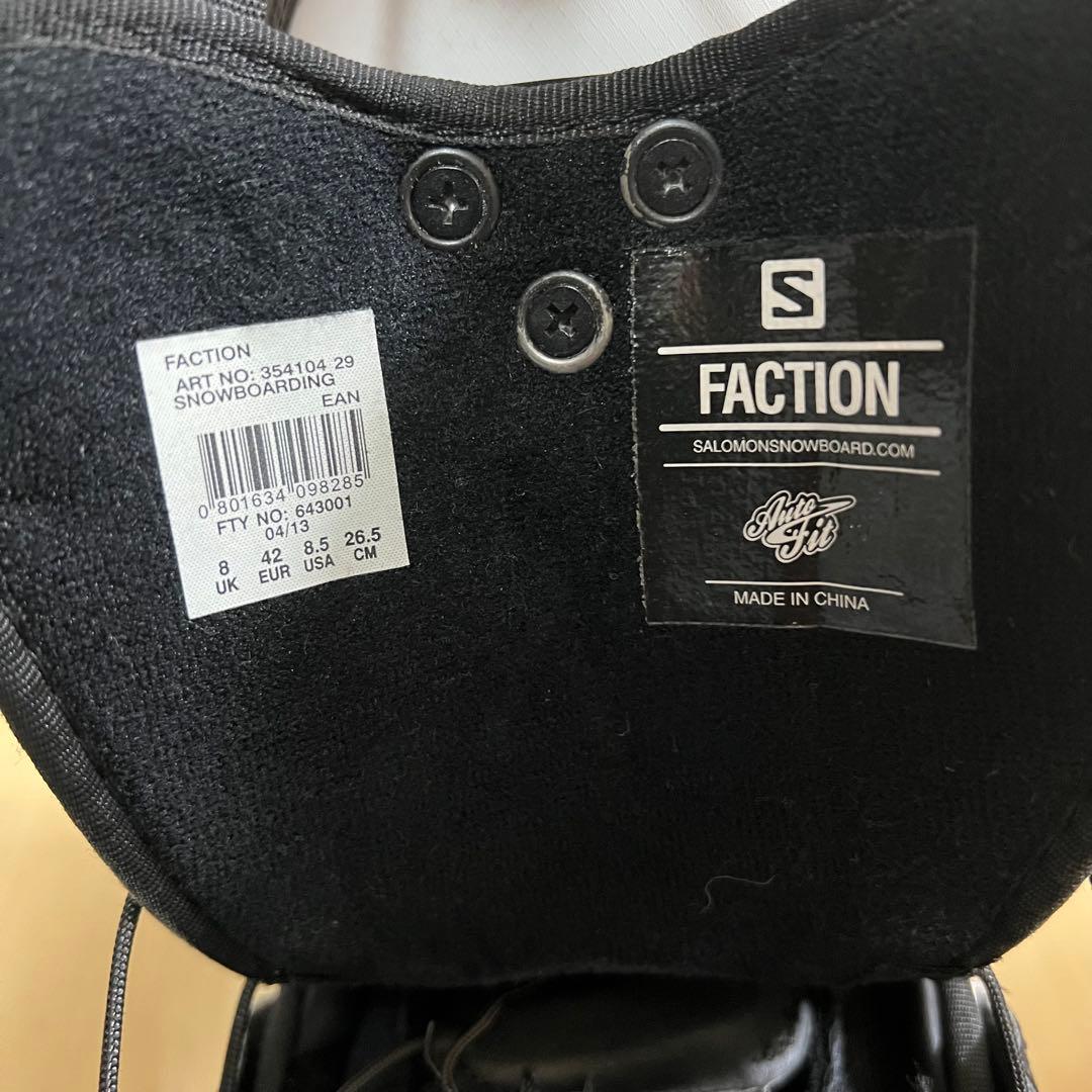 【即日発送】スノボブーツ　SALOMON FACTION 26.5cm
