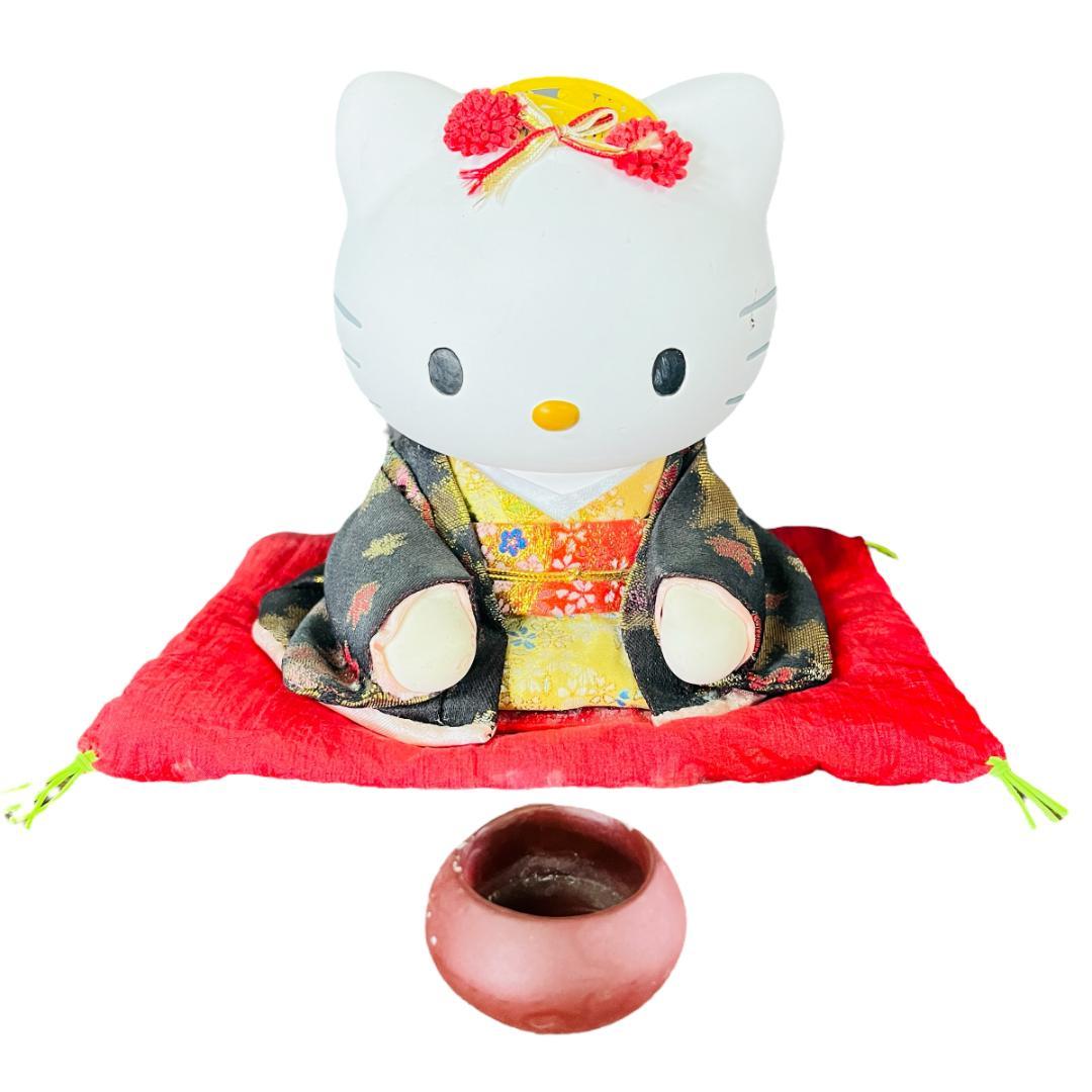 ハローキティ 日本人形 黒もみじ 着物 置物 フィギュア 2002年