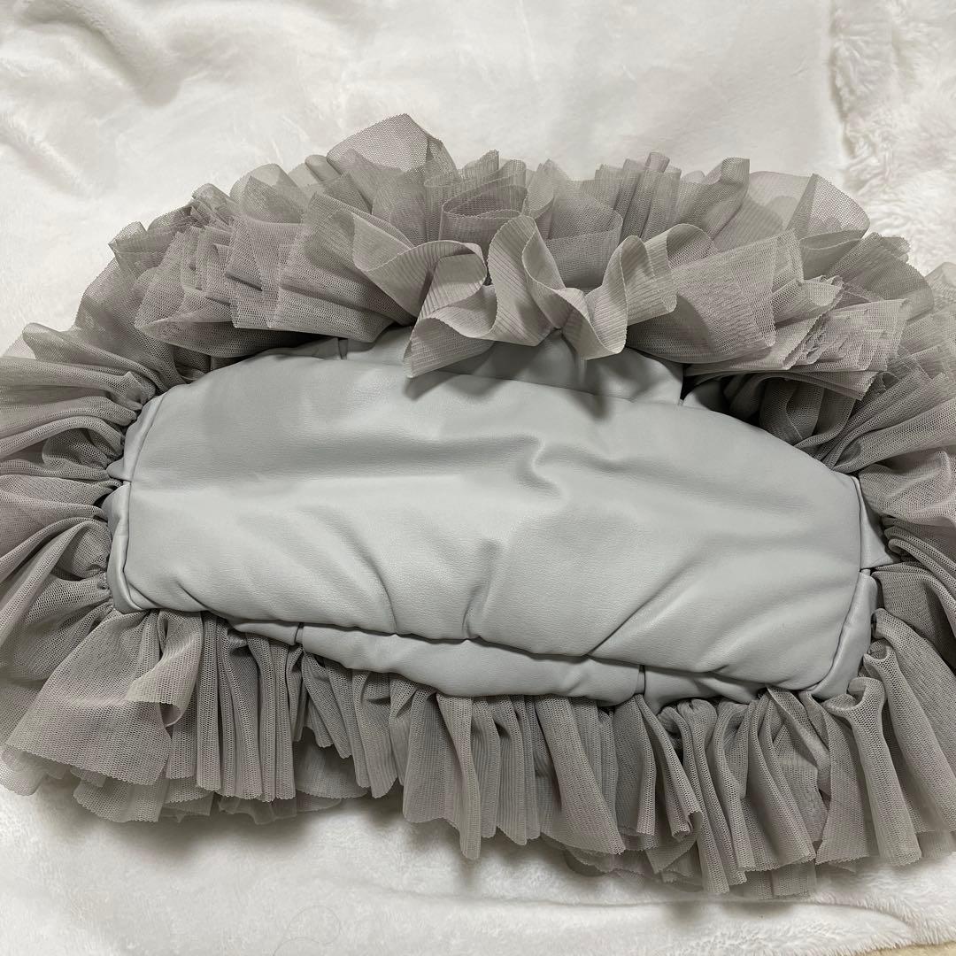 Kgrace フリル付きメッシュ キャリーバッグ Sサイズ