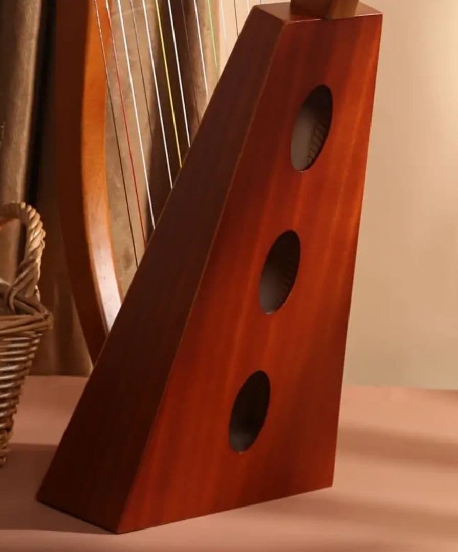 【新春特価】19弦ハープ 木製 弦楽器 インテリア 撮影小道具