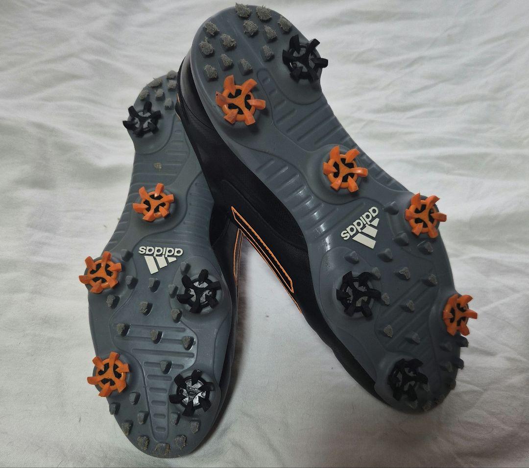 adidas adizero ゴルフシューズ 黒/オレンジ　男女兼用