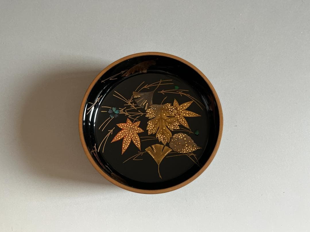 青森絋一　輪島塗　吹寄蒔絵　大棗　茶道具　薄茶器