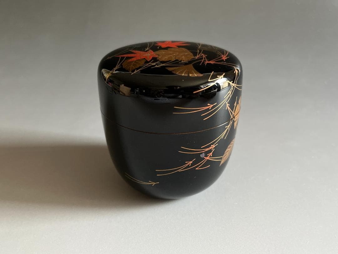 青森絋一　輪島塗　吹寄蒔絵　大棗　茶道具　薄茶器