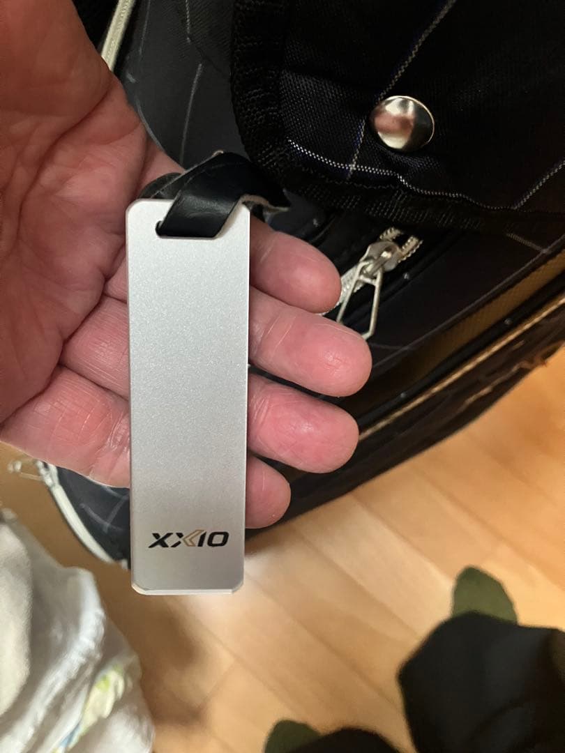 ダンロップXXIO チェック柄キャディバッグ ネイビー GGC-X142