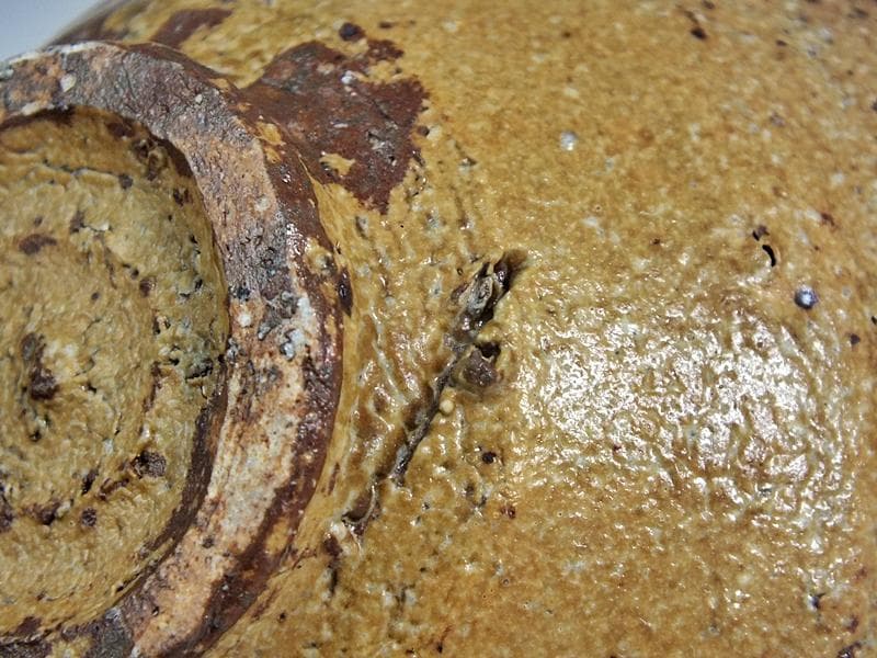 ☆細川護熙 作 伊羅保ぐい呑 共箱 *真贋保証* ☆A9